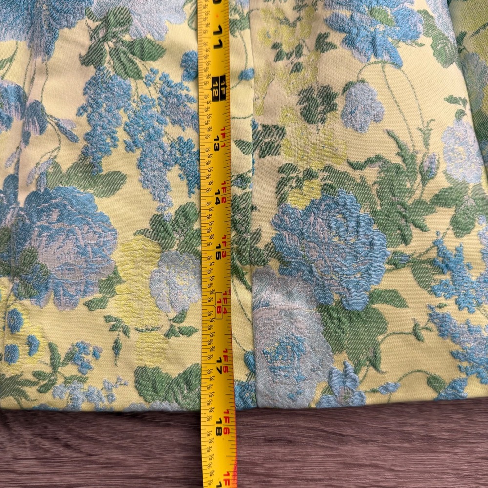 Lulus Lime Green Blue Floral Halter Mini Dress XS Backless - Picture 7 of 8